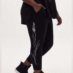 Torrid Back To The Future Lightning Black Terry Active Jogger